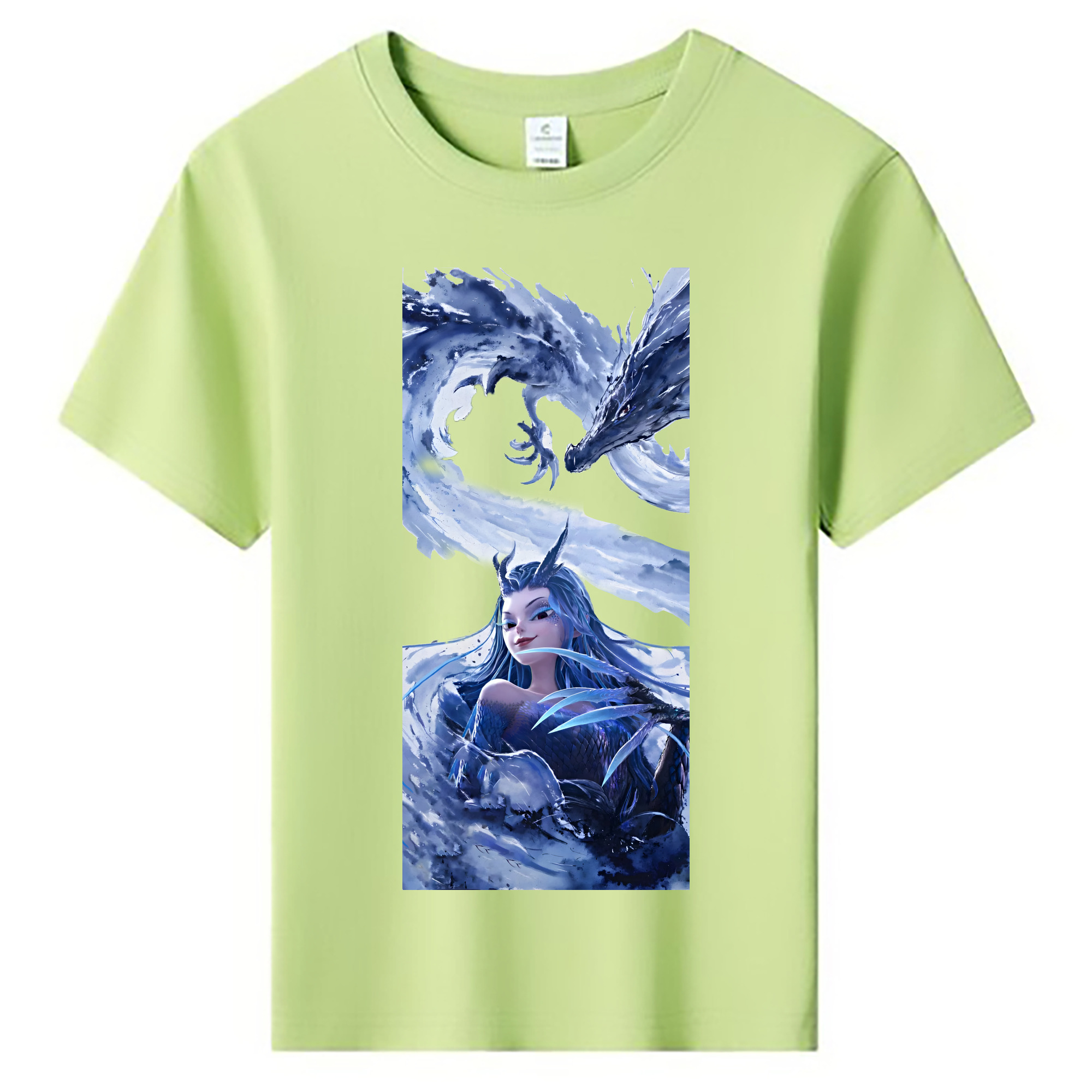 （画像用） Ne Zha 2 ナタ 魔童の大暴れ 綿100％キッズTシャツ（フロントプリント）